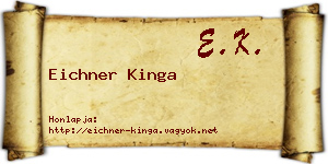 Eichner Kinga névjegykártya